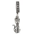 Signature Moments Sterling Silver Kitty Dangle Charm