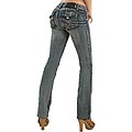 Virtual Sensuality Women's 'Coral' Black Stretch Push Up Jeans
