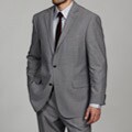Arnold Brant Men's Pearl Grey Summer Tic Weave Wool Slim-fit Suit