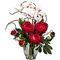 Silk 21.5-inch Peony/ Orchid Flower Arrangement