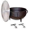Accommodating guide on Cast iron King Kooker 10-gallon Cast Iron Jambalaya Pot