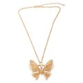 Goldtone Butterfly Rhinestone Necklace