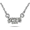 14k White Gold 1/2ct TDW White Diamond Three-stone Necklace (I-J, I1-I2)