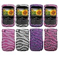 Premium BlackBerry Curve Zebra Rhinestone Case