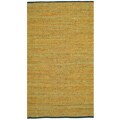 Hand-woven Matador Gold Leather Rug (5' x 8')