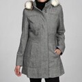 Esprit Women's Faux-fur Herringbone Coat FINAL SALE