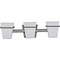 Nordic Brushed Nickel 3-light Bath Sconce