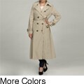 London Fog Women's Double-breasted Long Rain Coat FINAL SALE