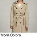 London Fog Women's Satin Double-breasted Jacket