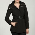 Miss Sixty Women's Black Belted Raincoat
