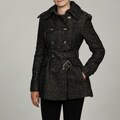 Miss Sixty Women's Black/ White Tweed Coat