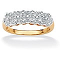 10k Yellow Gold Pave-set Diamond Accent Cutout Ring (G-H, I2-I3)