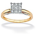 10k Two-Tone Gold Pave-set Diamond Ring (G-H, I2-I3)