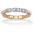 10k Two-Tone Gold Diamond Accent Eternity Band (G-H, I2-I3)