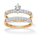 10k Yellow Gold 1/6ct TDW Diamond Ring Set (G-H, I2-I3)