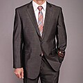 Giorgio Fiorelli Men's Dark Gray Shiny 2-button Suit