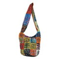 Cotton Razor-cut Peace Shoulder Bag (Nepal)