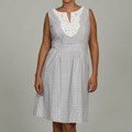 Jessica Howard Women's Plus Size Lace Seersucker Dress