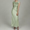 Jessica Howard Women's Sage Taffetta Laser-cut Gown