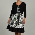 Jessica Howard Women's Plus Size Cotton Dress with Sweater