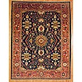 Essential guidepost on Oushak rugs Afghani Hand-knotted Navy/ Red Oushak Wool Rug (8'10 x 11'7)