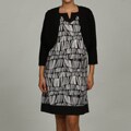 Jessica Howard Women's Plus Size Geometric Print Sweater and Dress Set