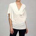 Free relevant data on Parchment desk Vivienne Vivienne Tam Women's Ivory Cowlneck Flutter-sleeve Top