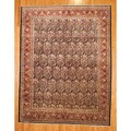 Persian Hand-knotted Kashan Navy/ Rust Wool Rug (9'10 x 12'10)
