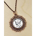 American Coin Treasures Silver Mercury Dime Coppertone Necklace