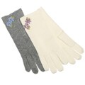 Portolano Women's Cashmere Flower Detail Gloves