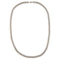 Platifina Men's Sterling Silver 22-inch Cuban Link Chain Necklace
