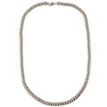 Platifina Men's Sterling Silver 24-inch Cuban Link Chain Necklace
