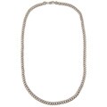 Platifina Men's Sterling Silver 26-inch Cuban Link Chain Necklace
