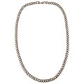 Platifina Men's Sterling Silver 26-inch Cuban Link Chain Necklace