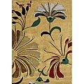 Horizon Handmade Metro Flower Cornstalk Wool Area Rug (4' x 6')