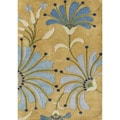 Alliyah Handmade New Zeeland Blend Eastern Honey Gold Wool Rug (5' x 8')