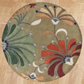 Handmade Tufted Eastern Green Wool Rug (6' Round)