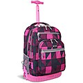 J World 'Sundance' Pink Block 19.5-inch Rolling Backpack with Laptop Sleeve