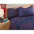 David and Goliath Monsters Cotton Sateen 300 Thread Count Full/ Queen-size Sheet Set