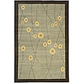 Nepalese Hand-knotted Grey Jardin Wool Rug (2' x 3')