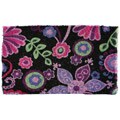 Floral Abstract Coir Mat (1'6 x 2'7)