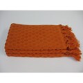All Over Dot Burnt Orange Cotton Finger Tip Towels (Set of 3)