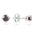 14k White Gold 1/2ct TDW Red Diamond Earrings
