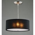 Altea Black Shade 3-light Satin Nickel Pendant Chandelier
