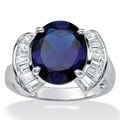Neno Buscotti Sterling Silver Glass and Cubic Zirconia Ring