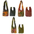 Cotton Patchwork and Embroidery Hobo Bag (Nepal)