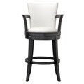 Neptune Off-white Leather Swivel Bar Stool