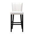 Janvier Off-White Leather Bar Stool