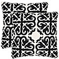 Moroccan 18-inch Embroidered Decorative Pillows (Set of 2)