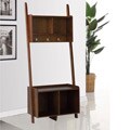 Cappuccino Leaning Ladder Shelf Bench